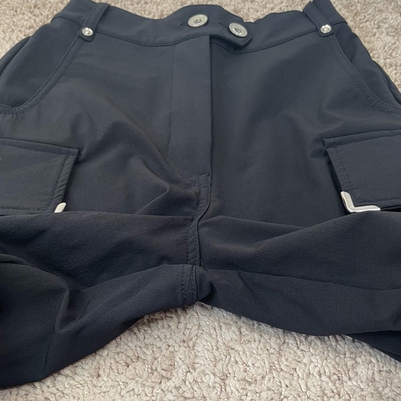 Maniere De Voir Black High-Rise Women’s Cargo Nylon Blend Utility Pants Size 6 - Picture 8 of 15